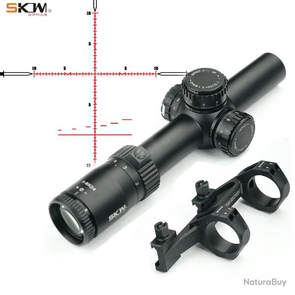 SKWoptics Compact 1-8x24 FFP Picatinny Rail Mount -**SCOPE AND MOUNT MIL LIVRAISON GRATUITE !!!