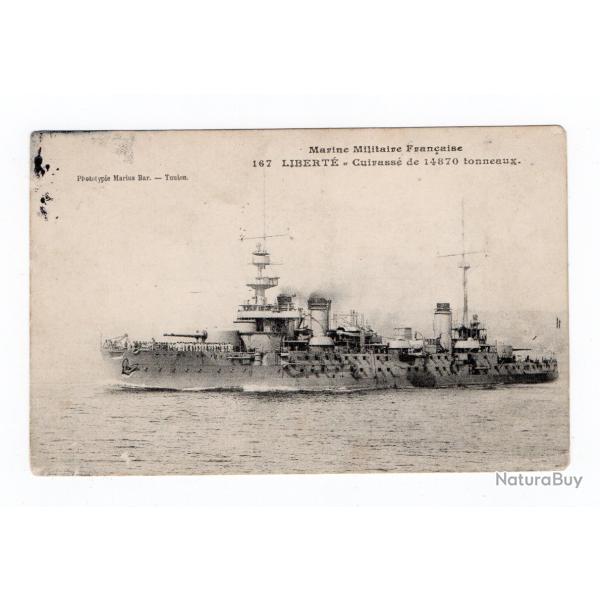CPA -Marine Militaire Fran�aise - LIBERT�- Cuirasse de 14870toneaux N�1001