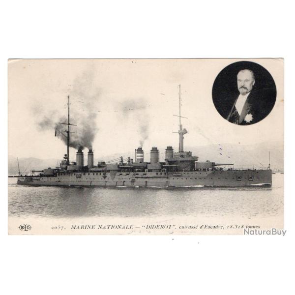 CPA - MARINE NATIONALE - DIDEROT . Cuirasse d'escadre N�1052