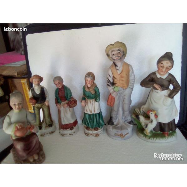 LOT FIGURINES PERSONNAGES CERAMIQUE