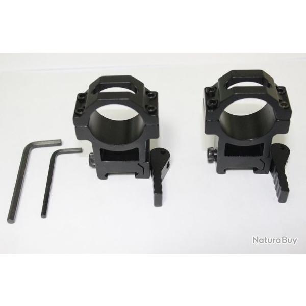 Colliers TIROPTIC TW1 30mm hauteur m�dium � fixation rapide