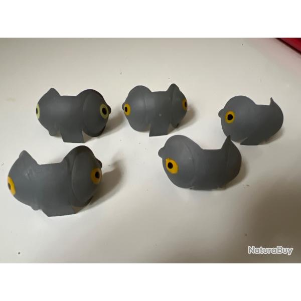 5x Casque pour pigeon aluminium
