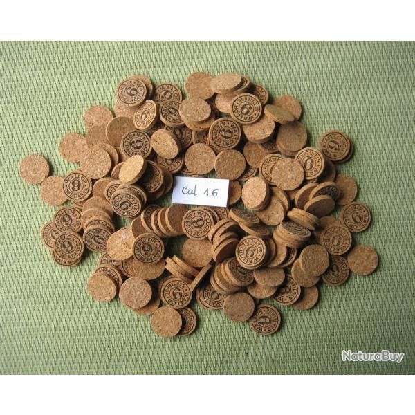 Rondelles  li�ge  calibre 16  No 9 ou neutre marquage armurier