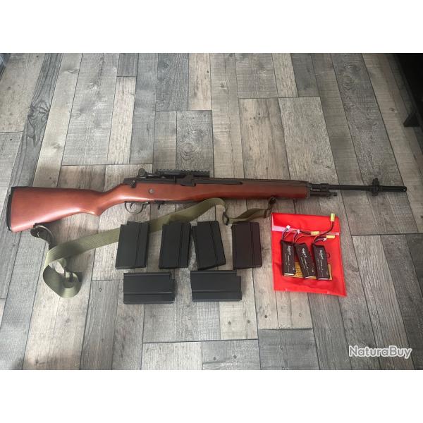 R�plique AEG �lectrique M14 / Type 57 upgrad� de chez G&G en bois v�ritable