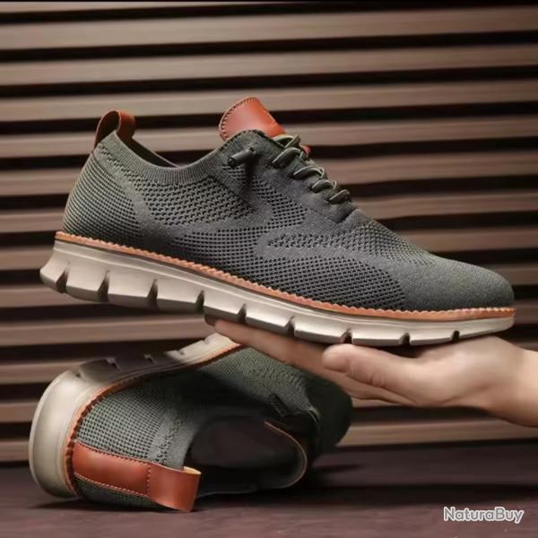 Baskets Homme �t� 2024 - Grande Taille, Respirantes, Chasse, Randonn�e, P�che, Confortable - Vertes