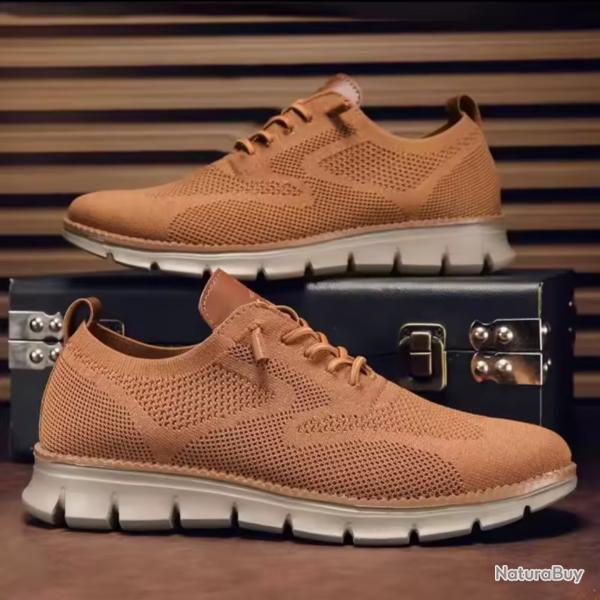 Baskets Homme �t� 2024 - Grande Taille, Respirantes, Chasse, Randonn�e, P�che, Confortable - Marron