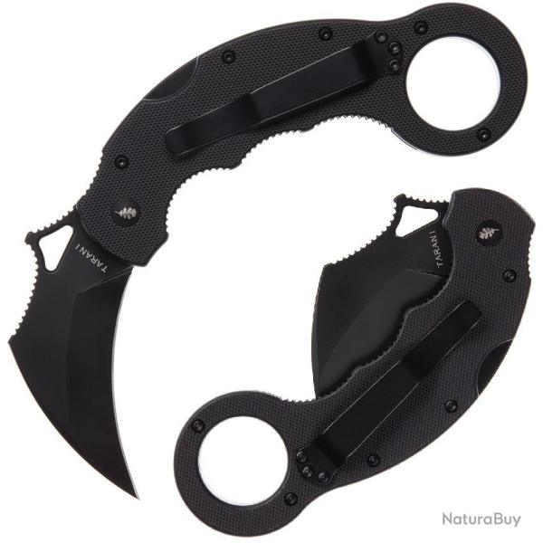 Couteau High Desert Blade Works Tarani Journeyman Lame Karambit Acier D2 Manche G-10 Black HDTJBKBB