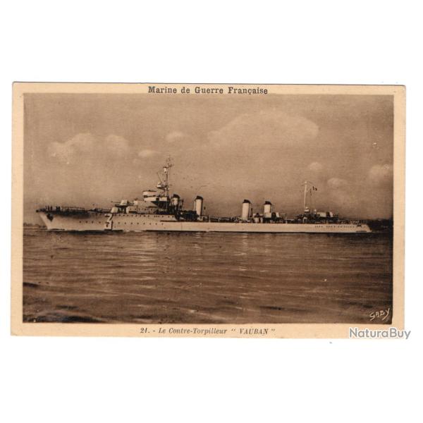 CPA- Marine de Guerre Fran�aise -Le Contre-Torpilleur "VAUBAN" N�138