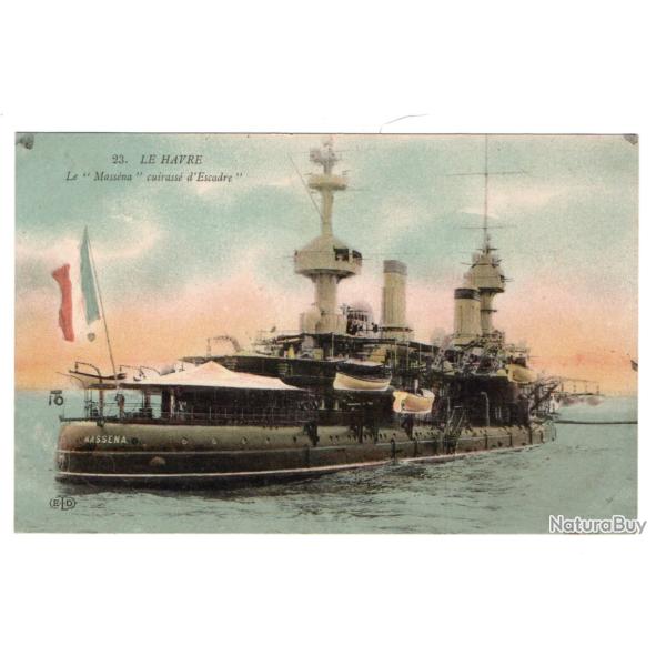 CPA- Marine Militaire Fran�aise - LE HAVRE Le"Massena " cuirasse dEscadre  N�1279