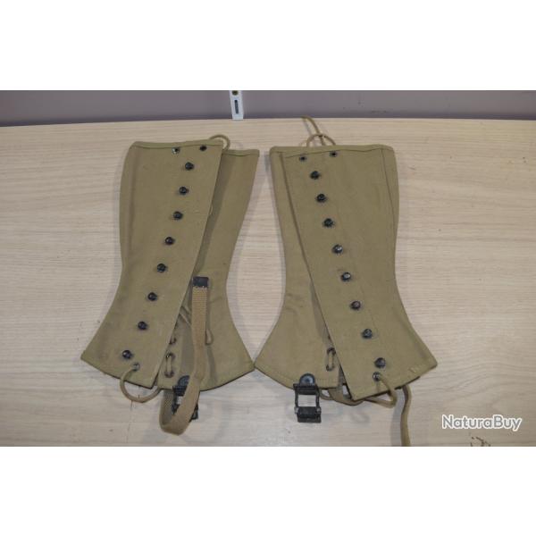 Paire de Gu�tres US Am�ricain 2R M-1938 Leggings Equipement USA WW2 1939/1945 (15)