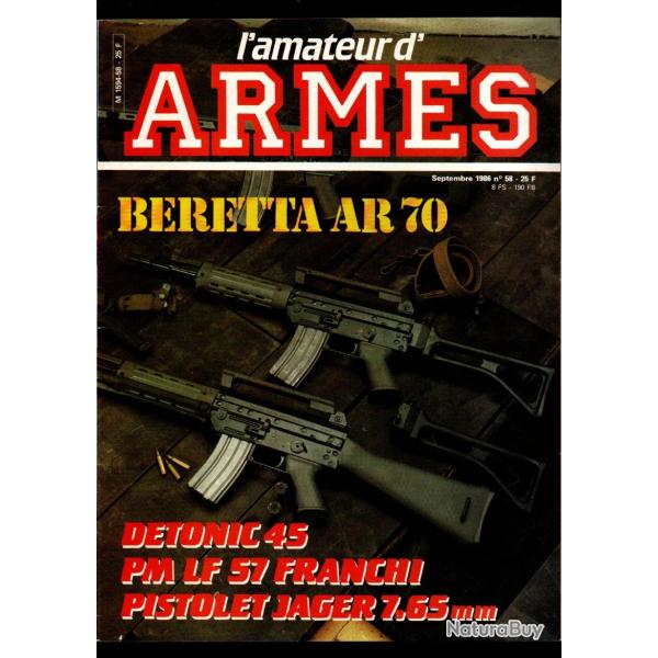 l'amateur d'armes 58 , dtonics 45, beretta systme part 1, carabine bsa airsporter s, couteau range