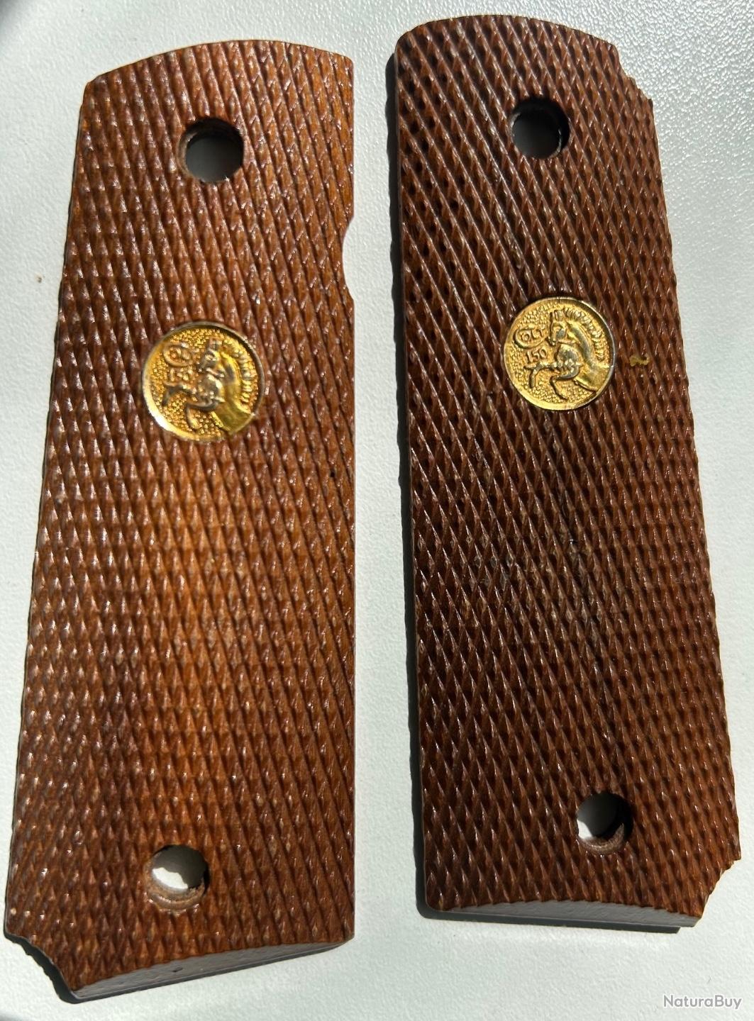 Poignées Pistolet Zib Grips En Bois (hêtre) Pour Colt 1911 – Oak, Médaillon