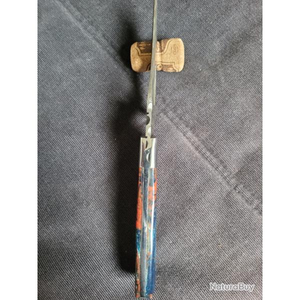 Couteau universel pour camping et chasse Acier Damas