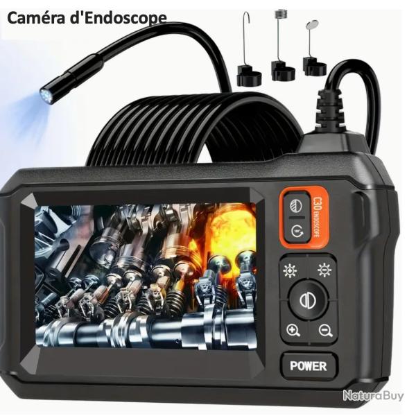 Camra d'Endoscope professionnelle  cran LCD IPS de 10,8 cm tanche  rechargeable
