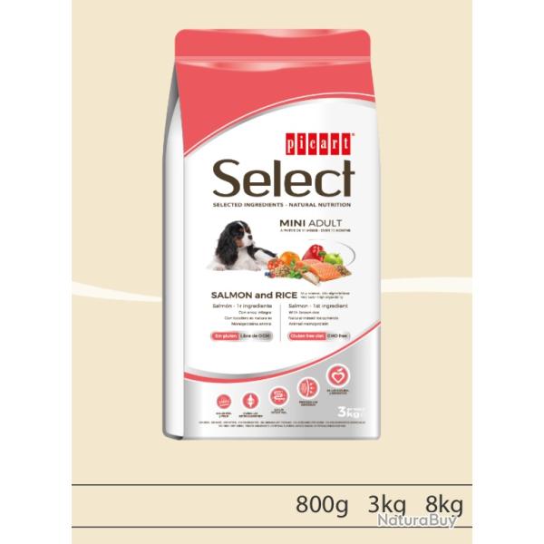 Croquettes Select Mini ADULT  SALMON and rice 8 kg