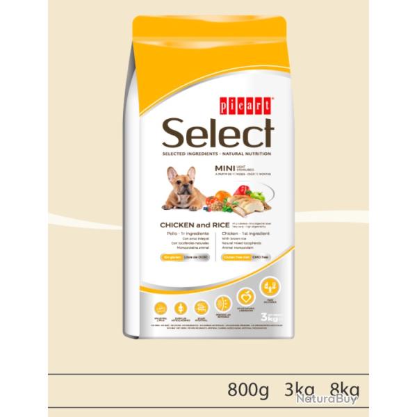 Croquettes Select Mini ADULT  Light STERELISED CHICKEN AND Rice 8 kg