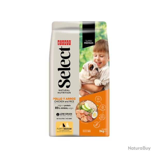 Croquettes Select Puppy m�dium chicken AND Rice 3 kg