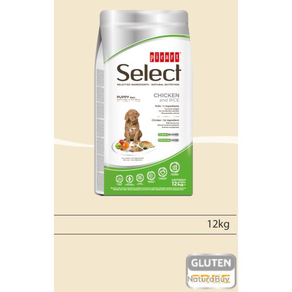 Croquettes Select Pupy Maxi chicken AND Rice 12 kg