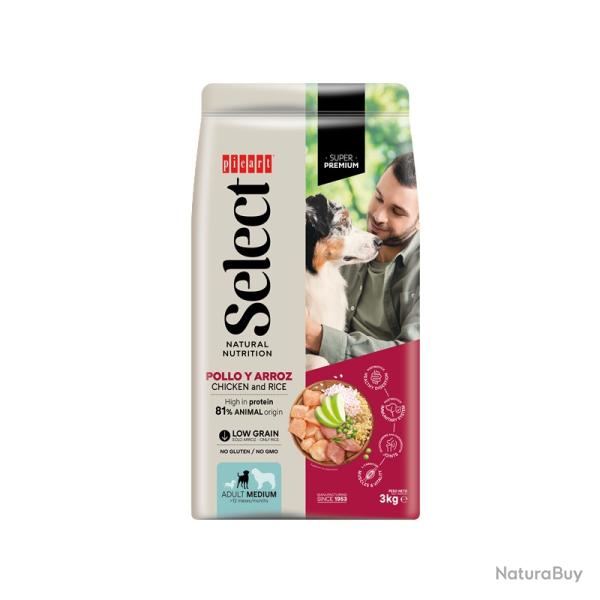 Croquettes Select Adult M�dium chicken AND Rice 12 kg