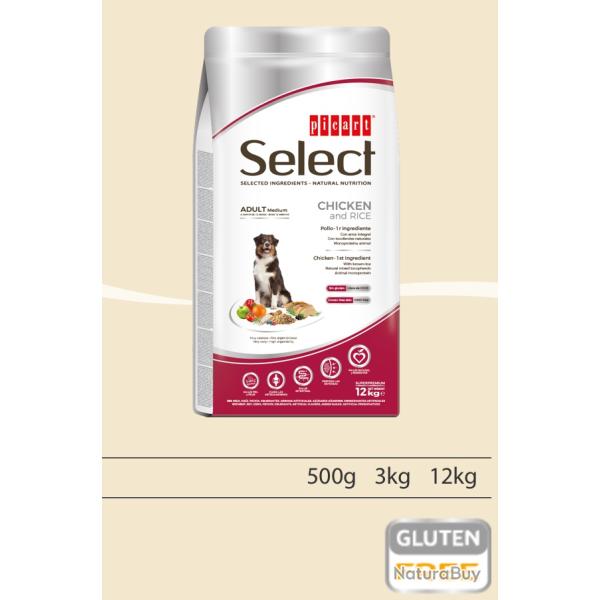 Croquettes Select Adult M�dium chicken AND Rice 3 kg