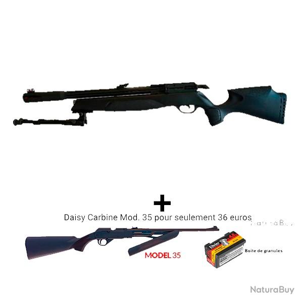 PACK COMBIN� ! Carabine Arrow Gamo + Bipied 4,5 mm + Carabine PCP � pompe Daisy mod. 35 Cal. 4,5 mm