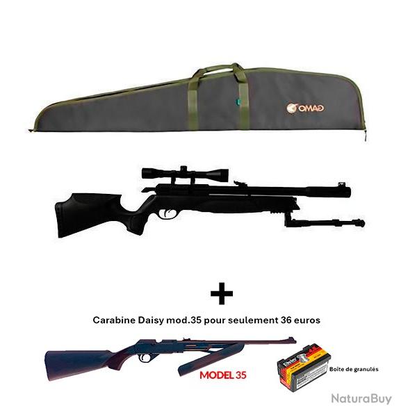 PACK COMBIN� ! PACK-7 Carabine Arrow Gamo C. 5,5 mm + Carabine PCP � pompe Daisy mod. 35 Cal. 4,5 mm