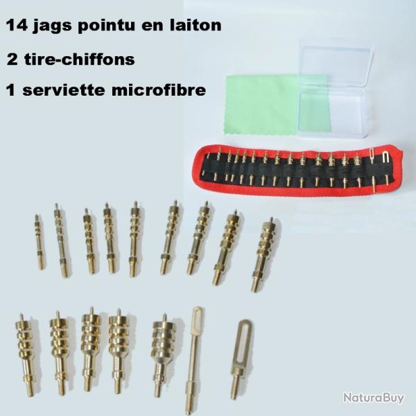 Set de jags et tire-chiffon 17 pi�ces