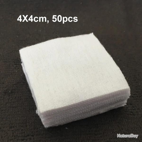 Patch en flanelle 100% coton - 4x4cm - 50 pices