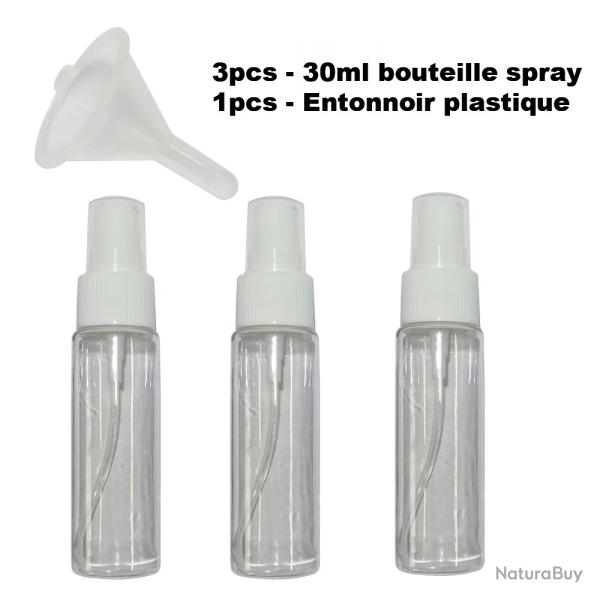 Spray pulv�risateur huile avec entonnoir - 30mL - 3 pi�ces