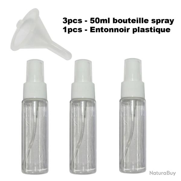 Spray pulv�risateur huile avec entonnoir - 50mL - 3 pi�ces