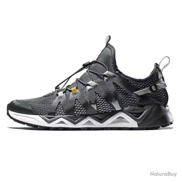 Chaussures d'eau respirantes schage rapide noires - Pche, Antidrapantes, semelle PU perfore Rax