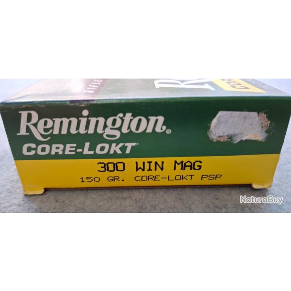 Balles 300 win mag REMINGTON 150gr core lokt PSP