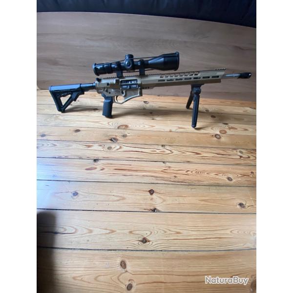 Carabine TLD DiamondBack Type AR 10 avec lunette Vortex Venom 5-25x56 et silencieux