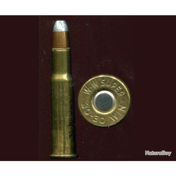 .30-30 Winchester - WW SUPER - balle cuivre pointe aluminium