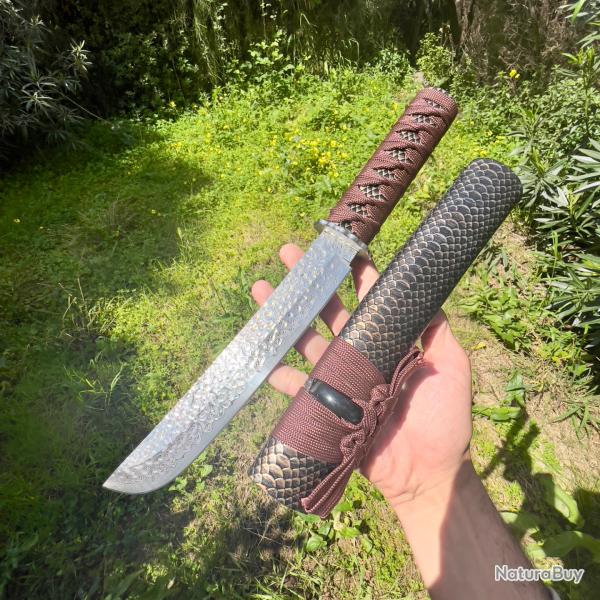 Petit Catana Katana acier damas couteau style japonais collection