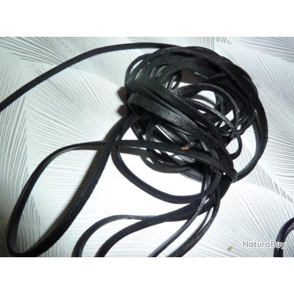 kit lacet cuir - noir - 10 mm