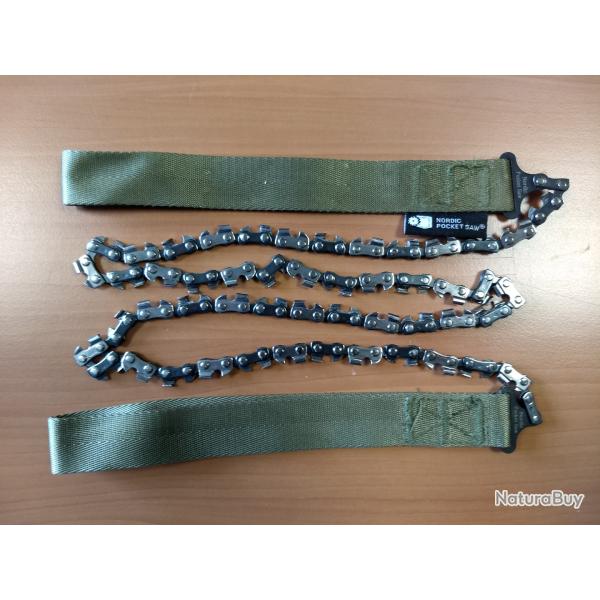 *** Nordic Pocket Saw X-Long Verte - Cha�ne 930mm - Manche Nylon - Etui Nylon ***