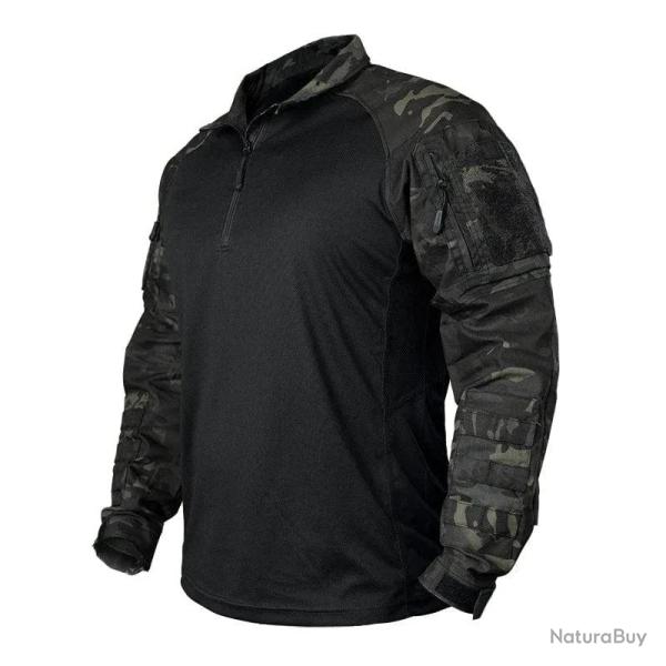 Chemise combat UFS BDU IDOGEAR avec coudi�res Multicam noir