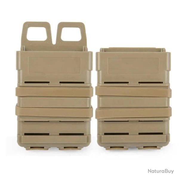 Porte-chargeur tactique M4 5.56 CLUSGO Fast Molle - Marron