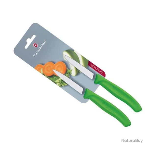 6.7606.L114B 2 couteaux d'office Flashy Victorinox Swiss Classic