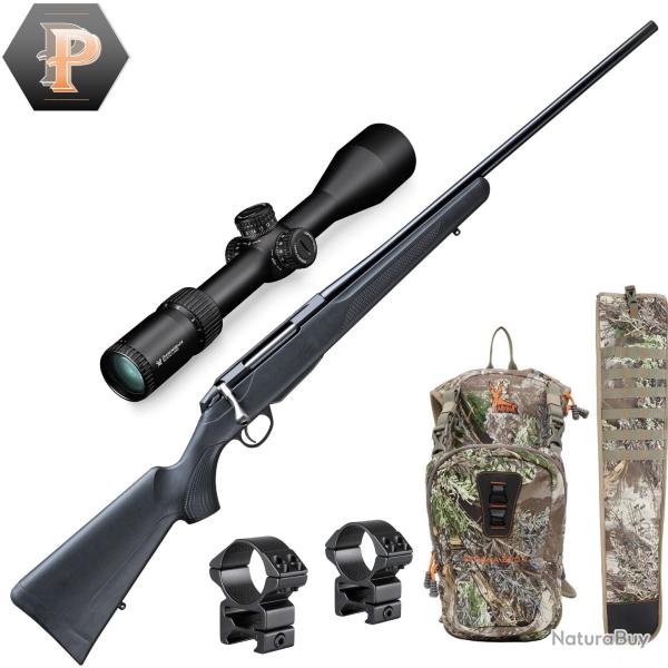 Wahoo ! Pack Carabine Tikka TX3 Lite Cal.222 Rem + Vortex 6-24X50 + sac Markhor Sedona