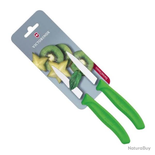 6.7636.L114B 2 couteaux d'office crant�s Flashy Victorinox Swiss Classic 8cm