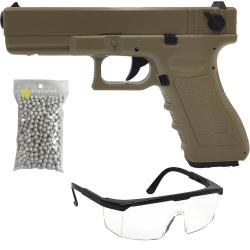 Pack r&eacute;plique airsoft G18C AEP D&eacute;sert &Eacute;lectrique (Cyma)