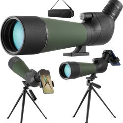 Longue-vue ED 20-60x80mm HD IPX7 &Eacute;tanche avec Tr&eacute;pied et Smartphone Tir Sportif Chasse Outdoor