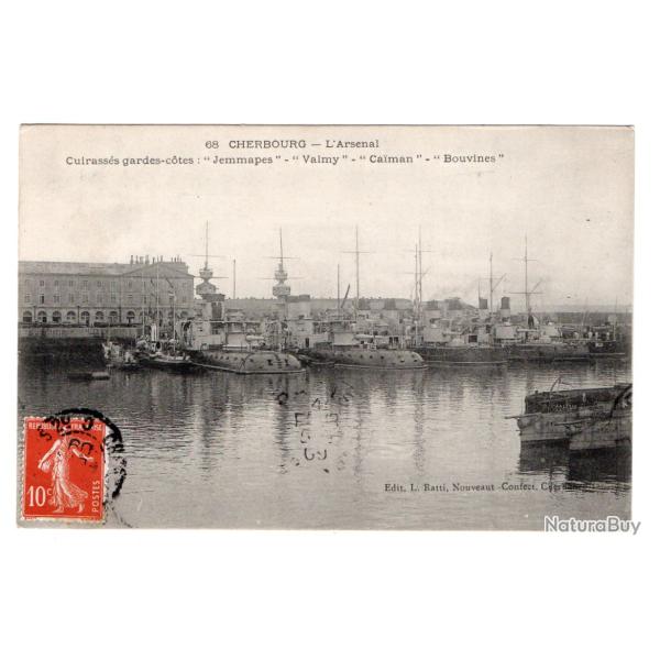CPA - CHERBOURG -L'Arsenal Cuirasse gardes-cotes  N�510