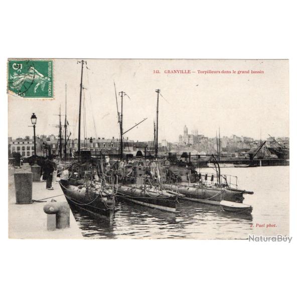 CPA - Marine Militaire - GRANVILLE - Torpilleurs dans le grand bassin N�083