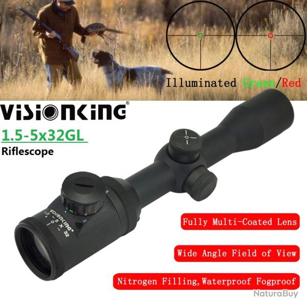 Visionking - lunette de vis�e grand Angle 1.5-5x32 -**1.5-5X32GL Sight LIVRAISON GRATUITE