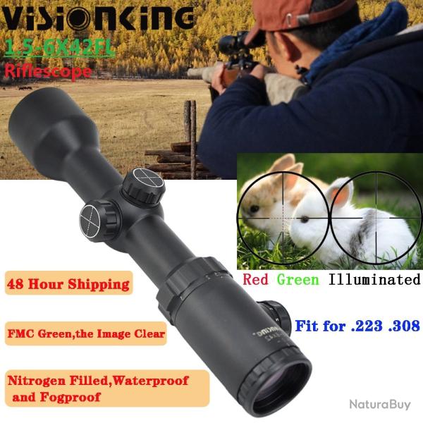 Visionking - lunette de vise grand Angle 1.5-6x42 -**Sight LIVRAISON GRATUITE