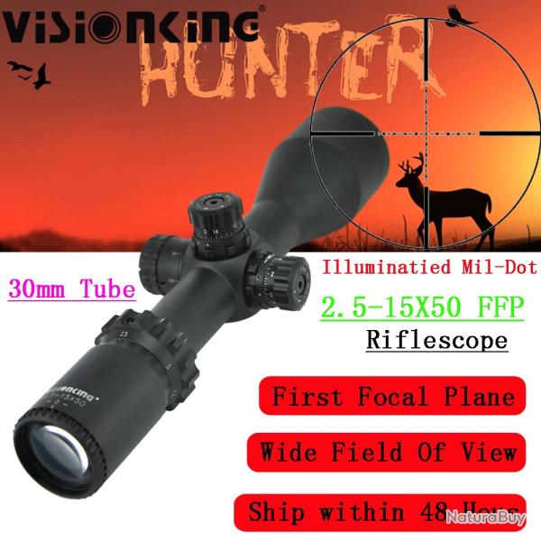 Visionking - lunette de vis�e grand Angle VS2.5-15x50FFp Sight LIVRAISON GRATUITE