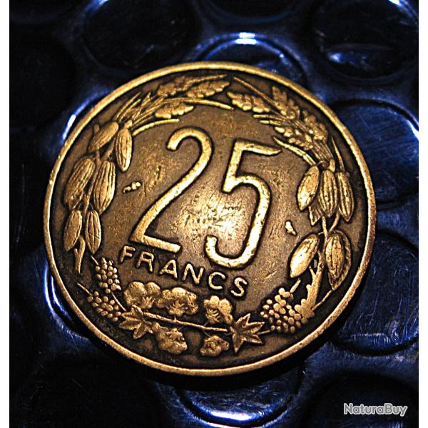 Afrique (cameroun) piece de 25 francs 1962 afrique equatoriale  TTB